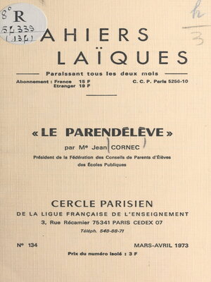 cover image of Le "parendélève"